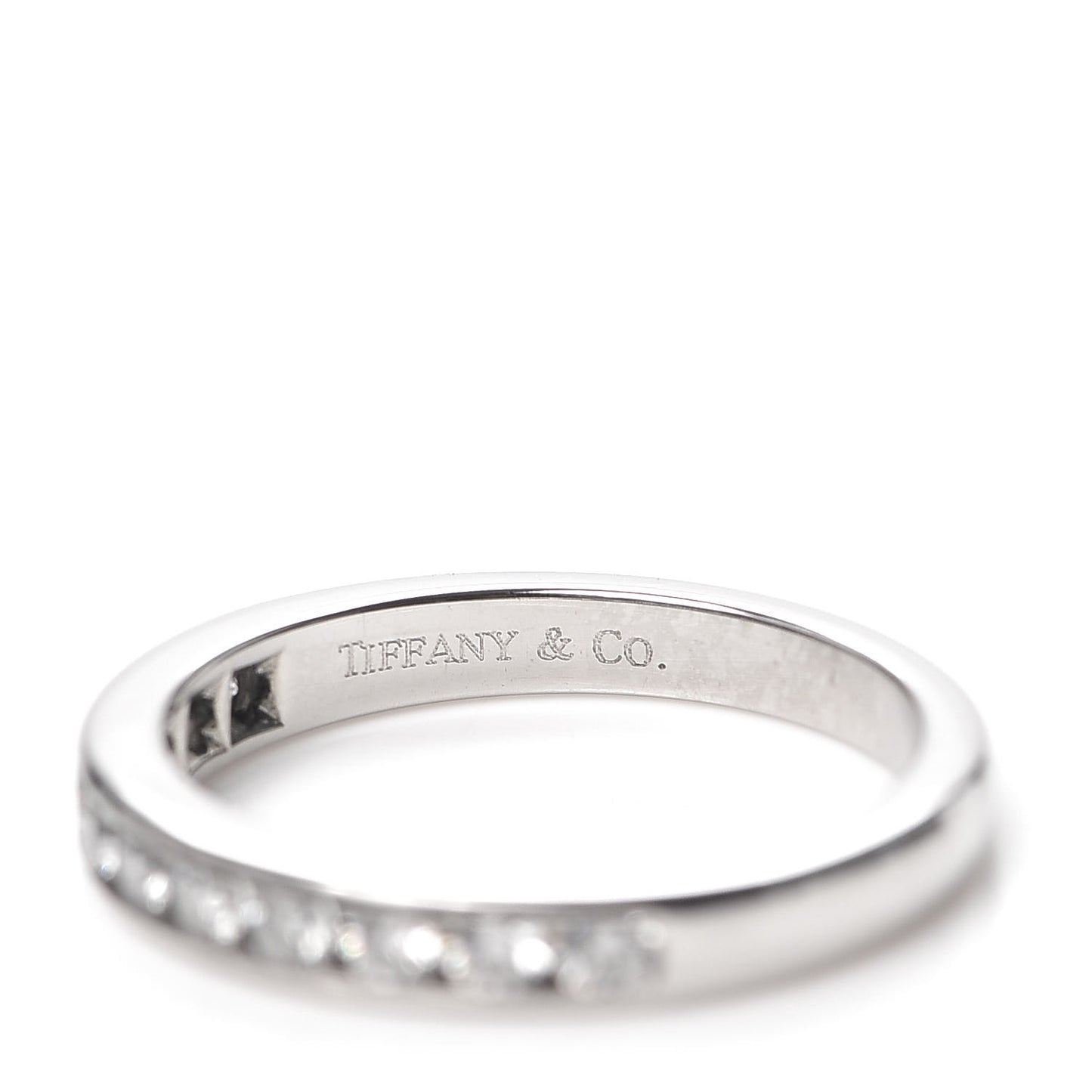 Platinum Diamond .33ctw Half Circle Wedding Band Ring 52 6