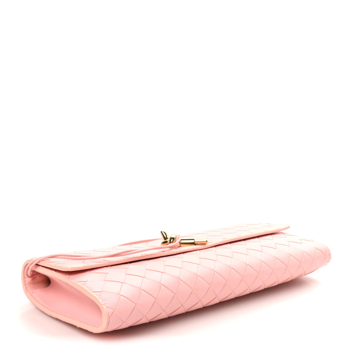 Bottega Veneta Nappa Intrecciato Long Andiamo Top Handle Clutch Rose 4 of 7
