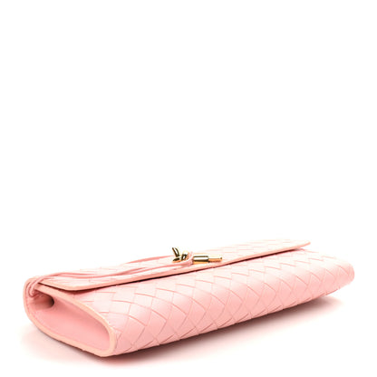 Bottega Veneta Nappa Intrecciato Long Andiamo Top Handle Clutch Rose 4 of 7