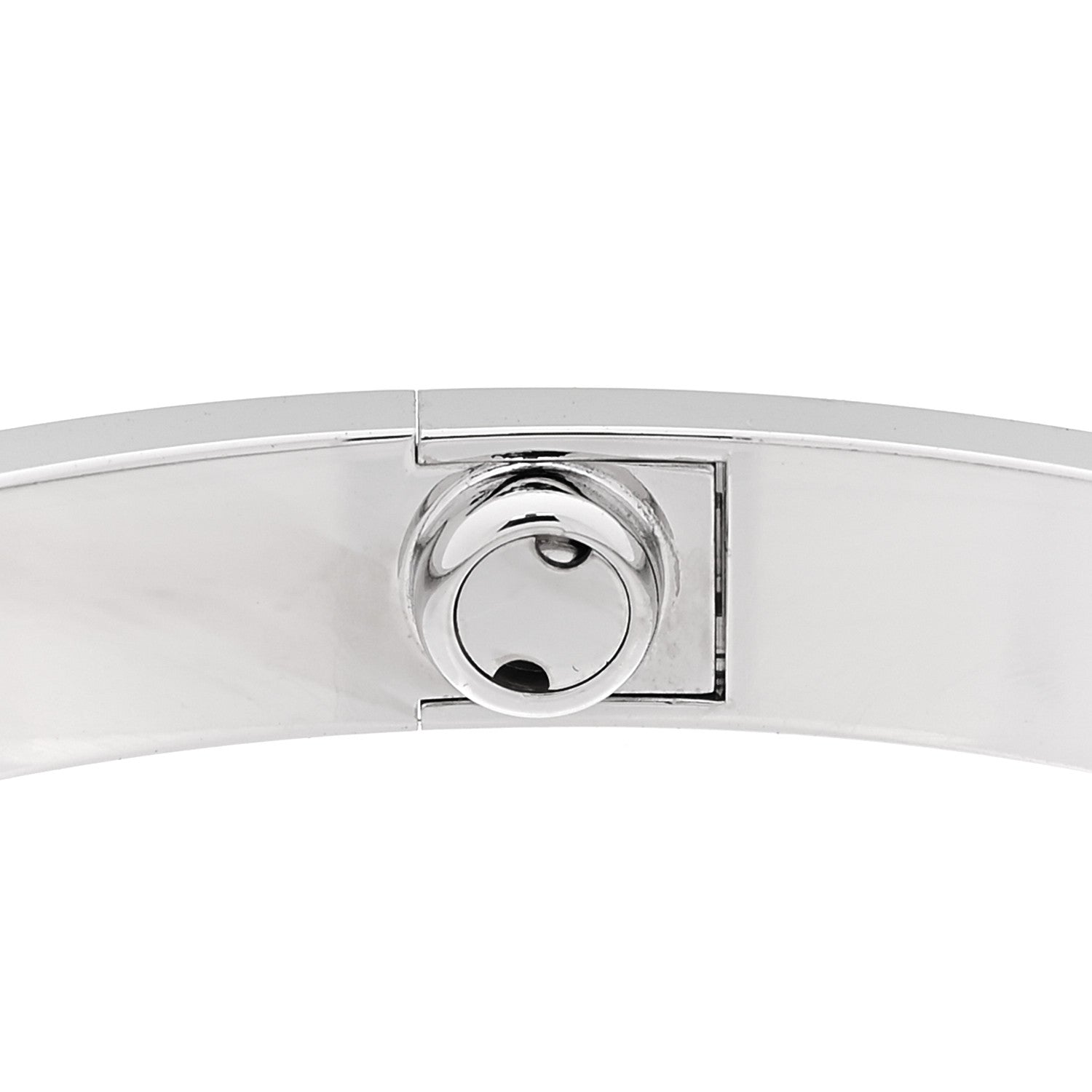 Cartier 18K White Gold 4 Diamond Love Bracelet 18 7 of 10