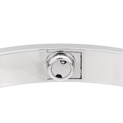 Cartier 18K White Gold 4 Diamond Love Bracelet 18 7 of 10