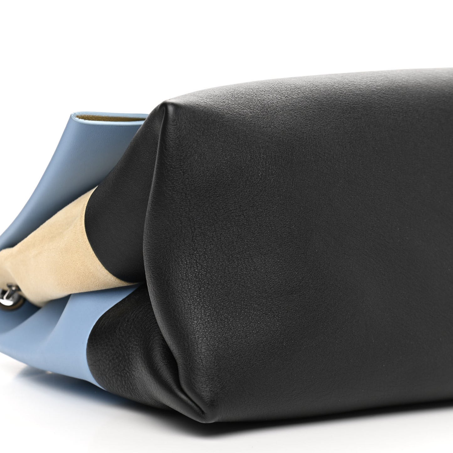 Calfskin Suede All Soft Shoulder Bag Blue Lavender