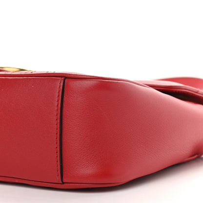 Gucci Calfskin Matelasse Small GG Marmont Shoulder Bag Hibiscus Red 9 of 9