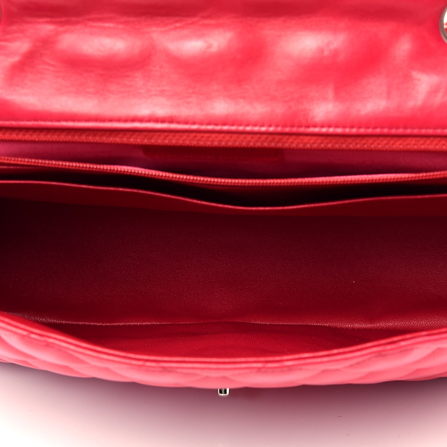 Chanel Lambskin Quilted Jumbo Single Flap Red 5 of 10