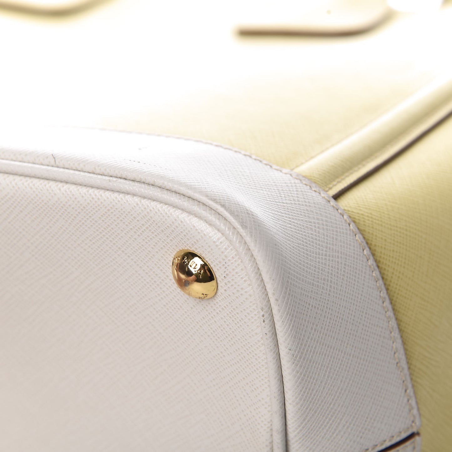 Saffiano Bi-Color Tote Ananas Talco