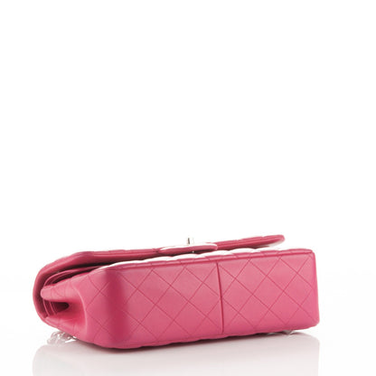 Chanel Lambskin Quilted Jumbo Double Flap Dark Pink 5 of 9