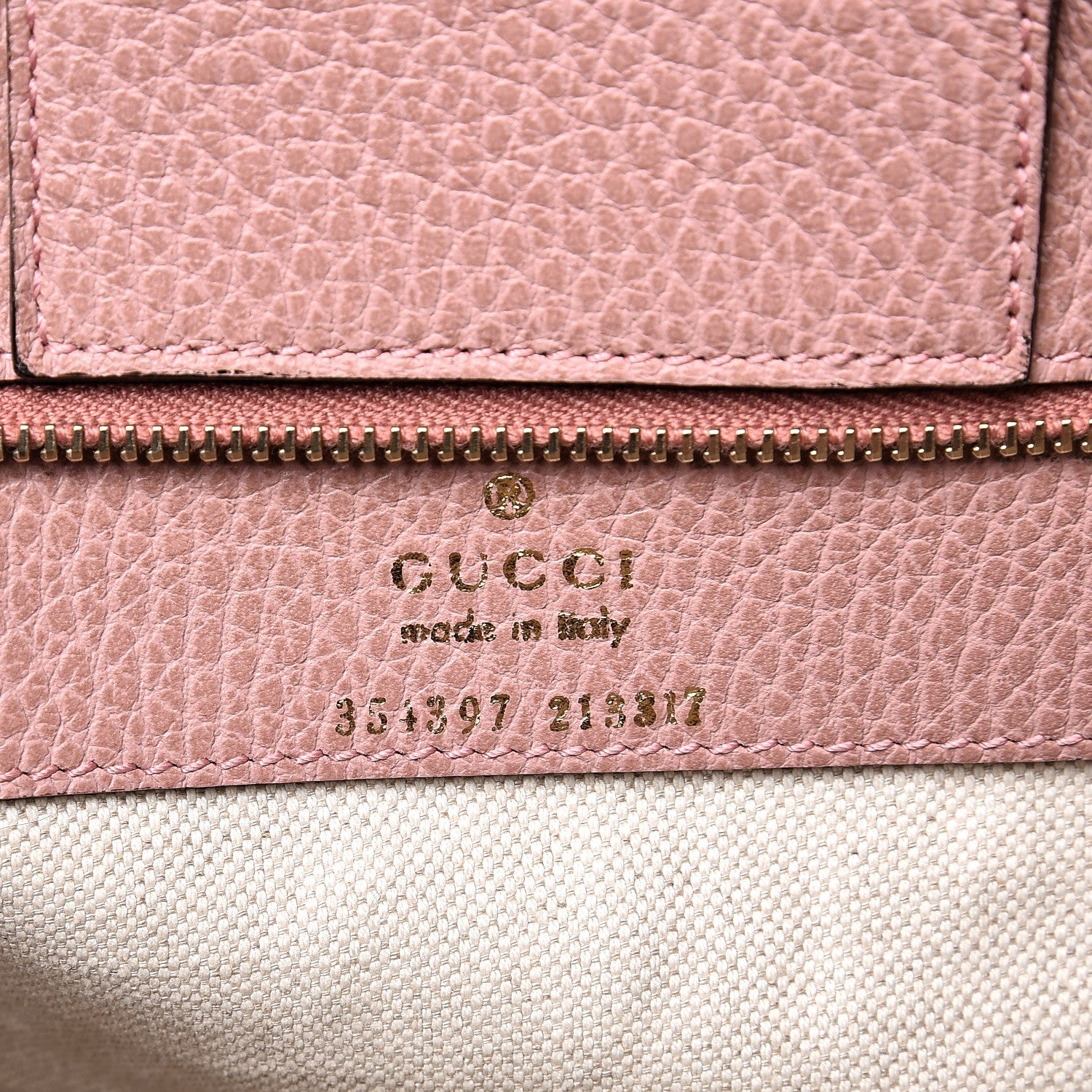 Gucci Dollar Calfskin Medium Swing Tote Grey Field Soft Pink 7 of 16
