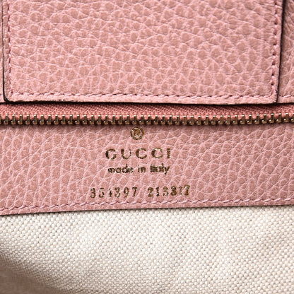 Gucci Dollar Calfskin Medium Swing Tote Grey Field Soft Pink 7 of 16