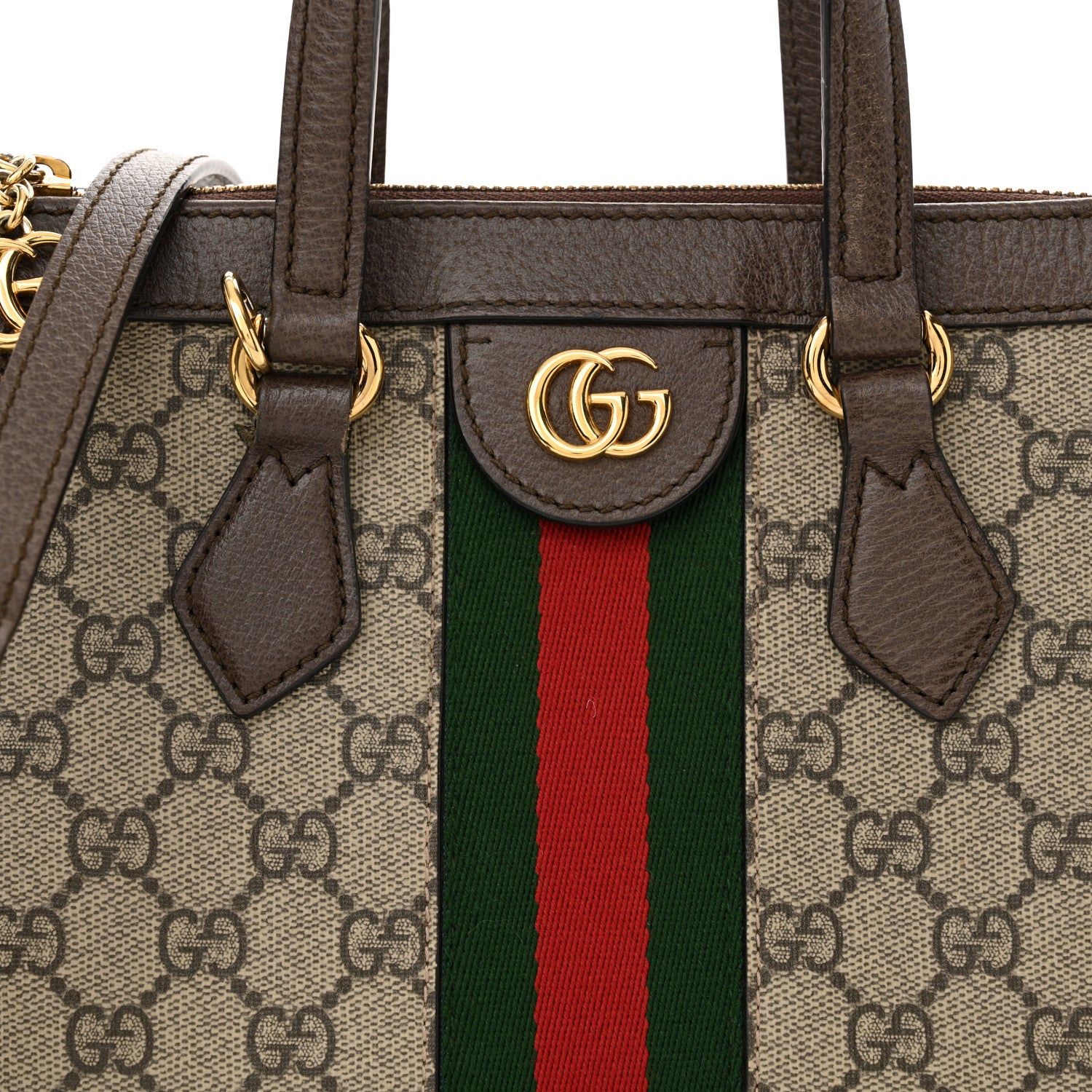 Gucci GG Supreme Monogram Small Ophidia Tote Bag Brown 8 of 16