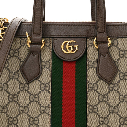 Gucci GG Supreme Monogram Small Ophidia Tote Bag Brown 8 of 16