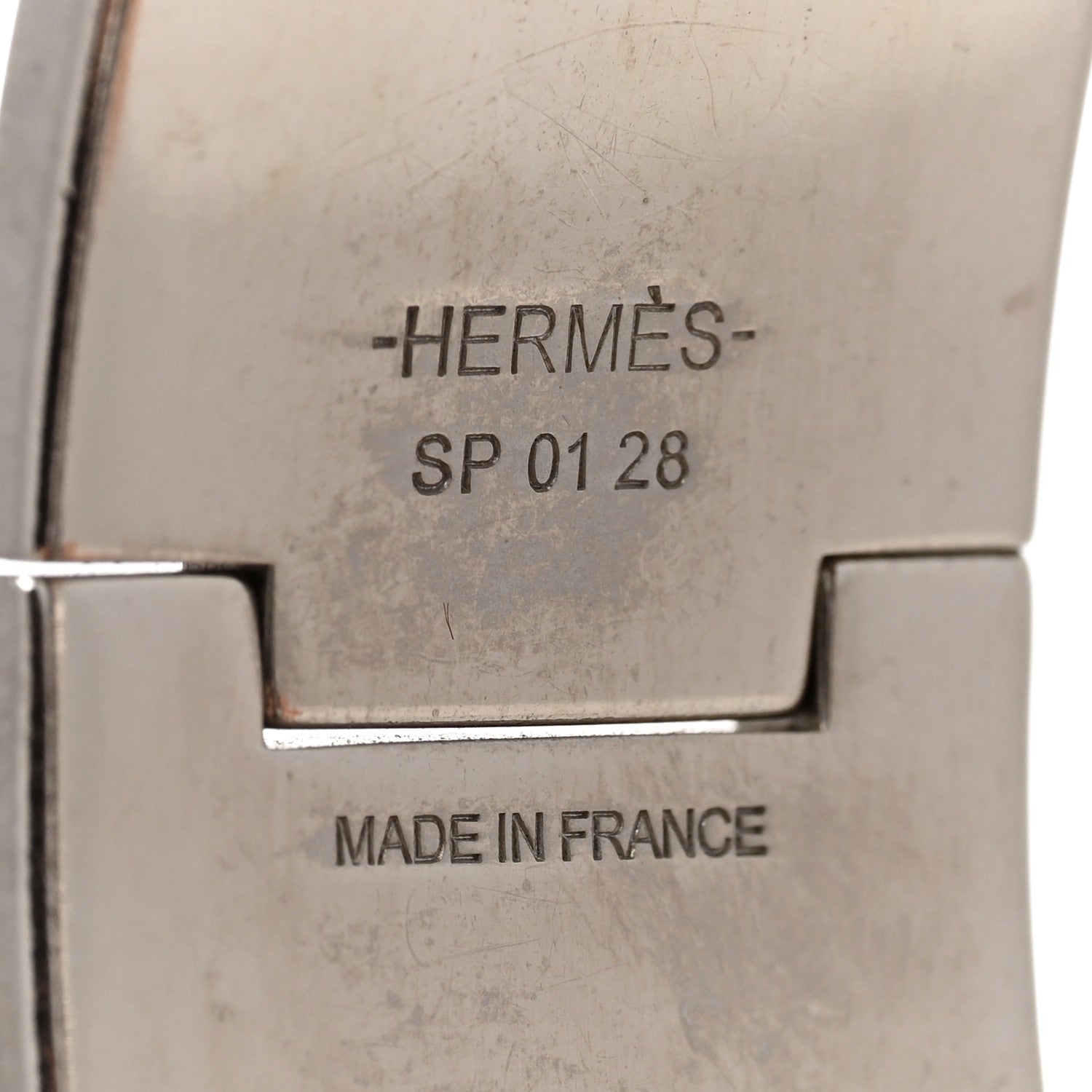Hermes Enamel Printed Wide Charniere Tendresse Feline Tattoo Hinged Bracelet L Miami 4 of 6