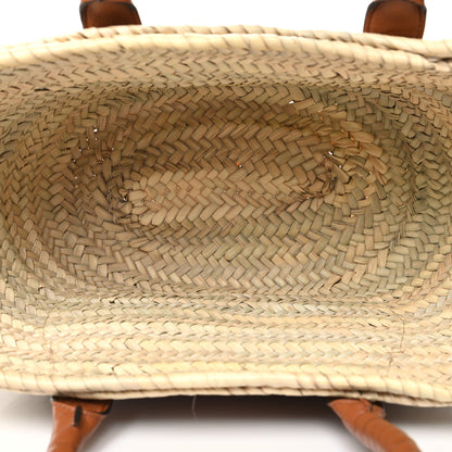 Chloe Raffia Small Grain Calfskin Medium Marcie Basket Tan 5 of 12