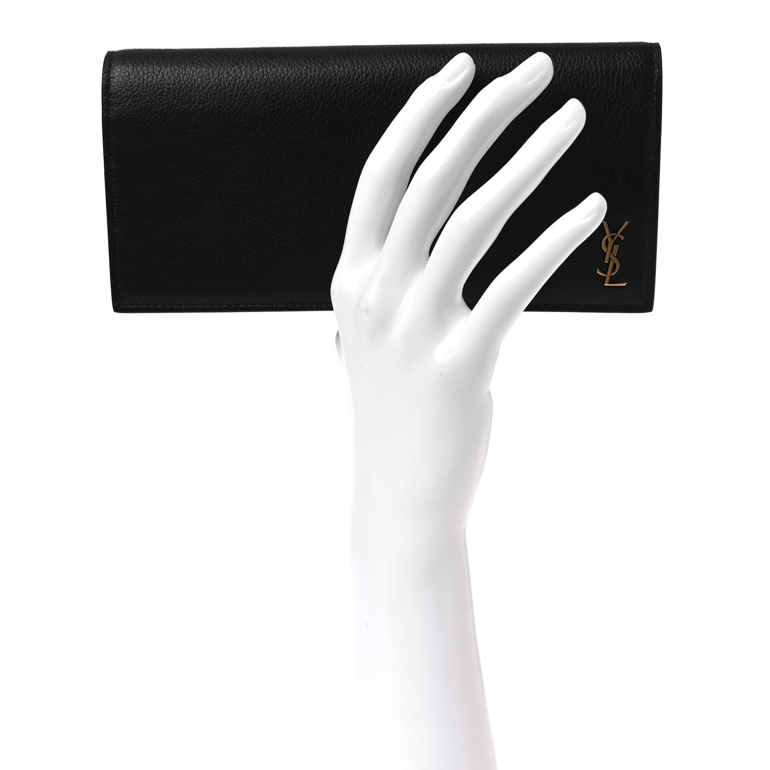 Saint Laurent Calfskin Tiny Monogram Cassandre Wallet Black 3 of 16
