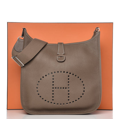Hermes Taurillon Clemence Evelyne III GM Etoupe 8 of 8