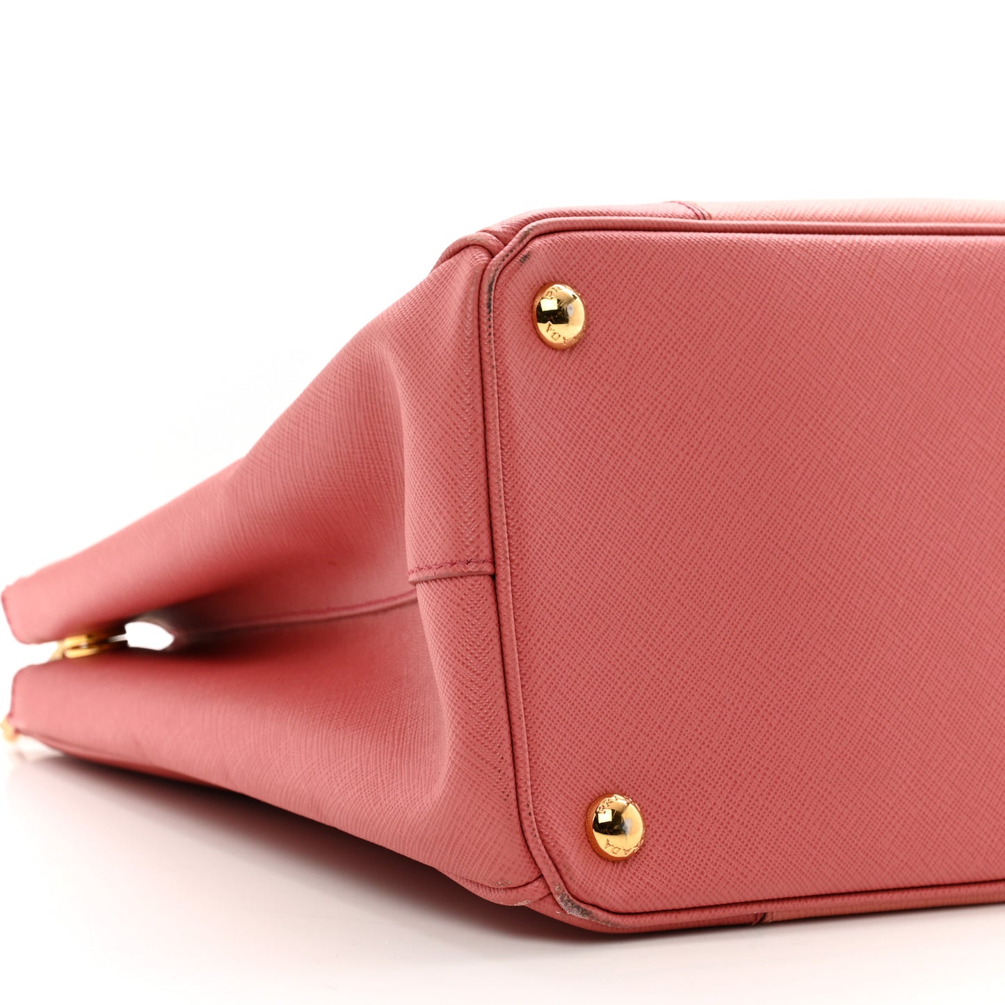 Saffiano Lux Colorblock Medium Galleria Double Zip Tote Peonia