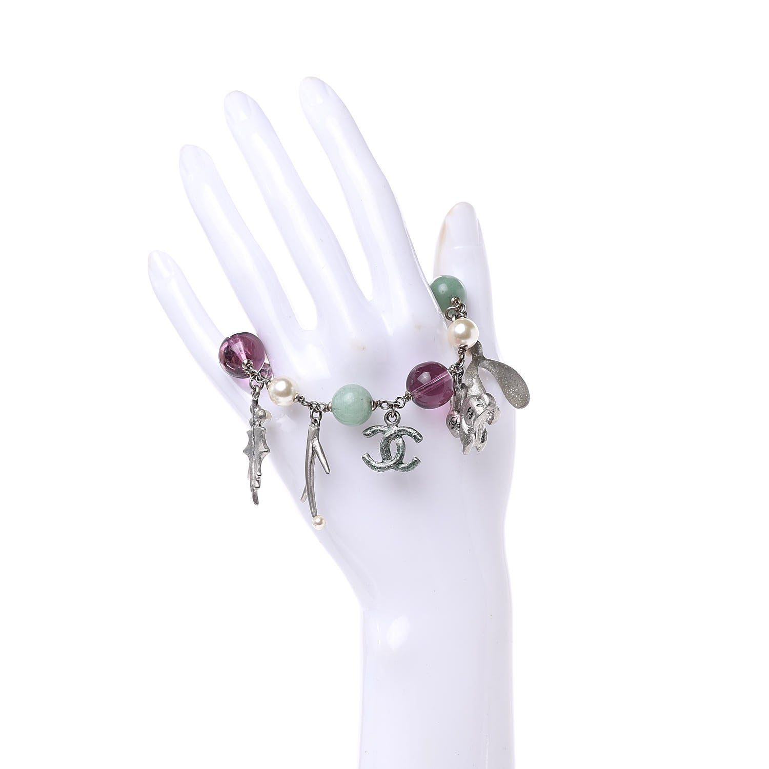 Chanel Charms CC Bracelet Silver Multicolor 2 of 4