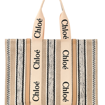 Chloe Knit Large Woody Ribbon Tote Nude 7 of 9
