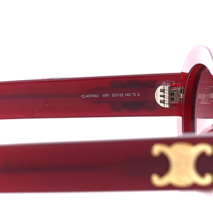 Celine Acetate Triomphe 01 Sunglasses CL 40194U Milky Burgundy 5 of 10