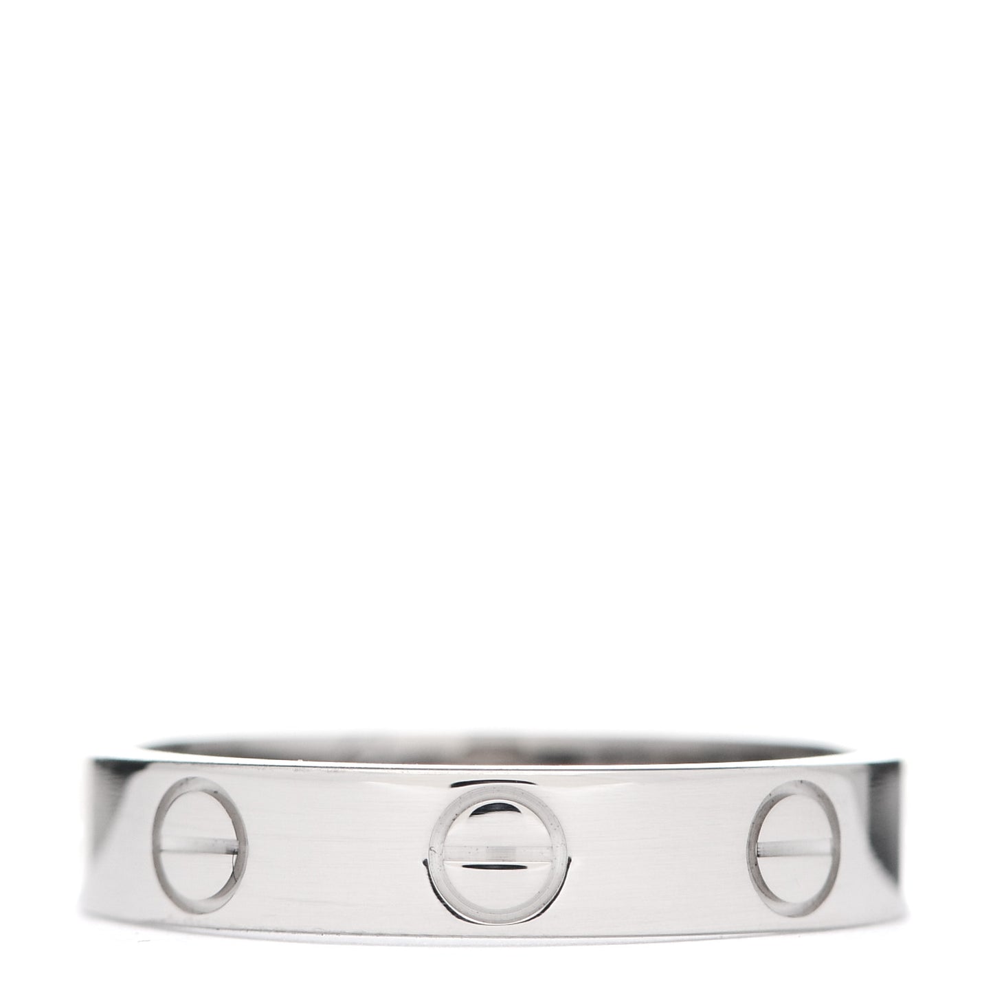 18K White Gold 3.5mm LOVE Wedding Band Ring 49 4.75