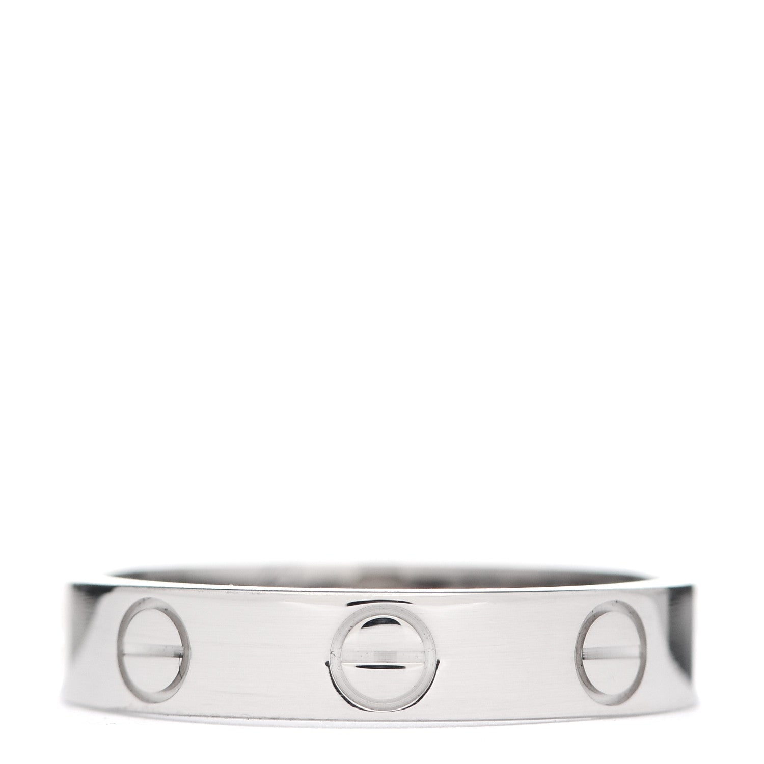 Cartier 18K White Gold 3.5mm LOVE Wedding Band Ring 49 4.75 1 of 4