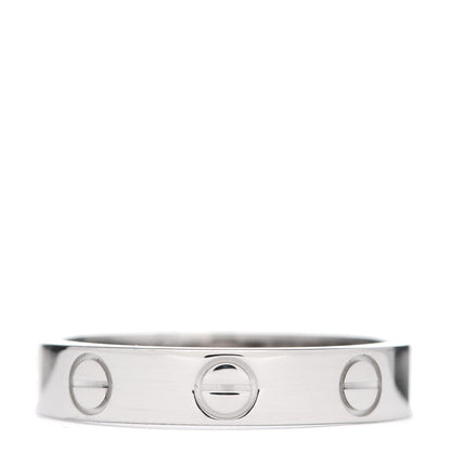Cartier 18K White Gold 3.5mm LOVE Wedding Band Ring 49 4.75 1 of 4