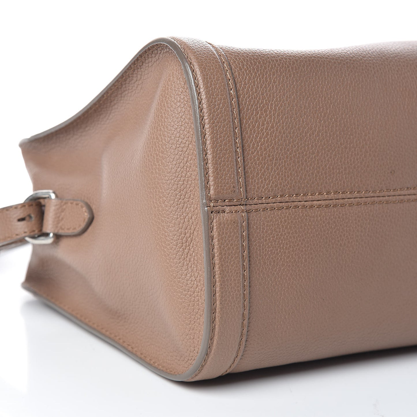 Pebbled Calfskin Small Skull Padlock Zip Around Tote Cognac