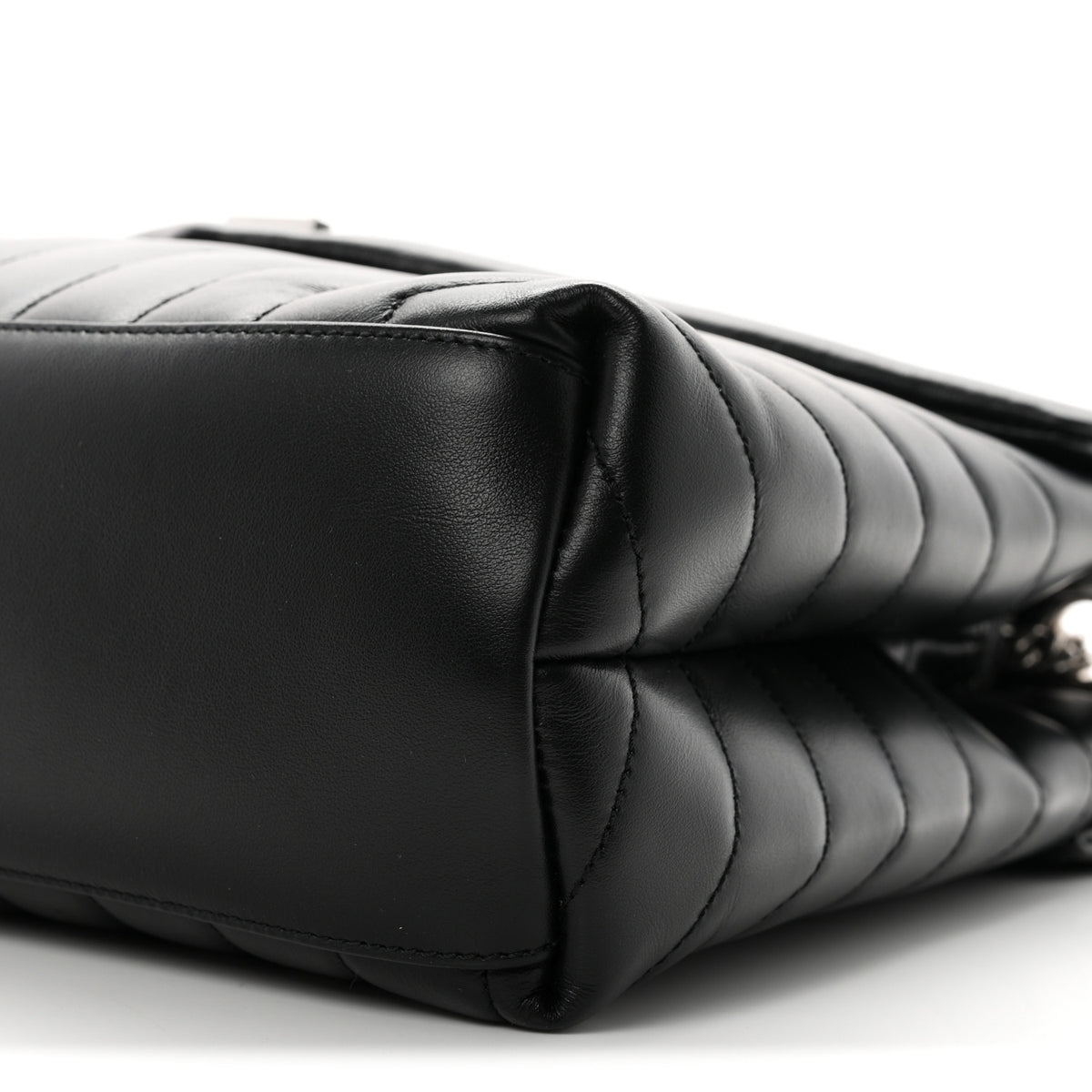 Saint Laurent Calfskin Y Quilted Monogram Medium Loulou Chain Satchel Black 10 of 10
