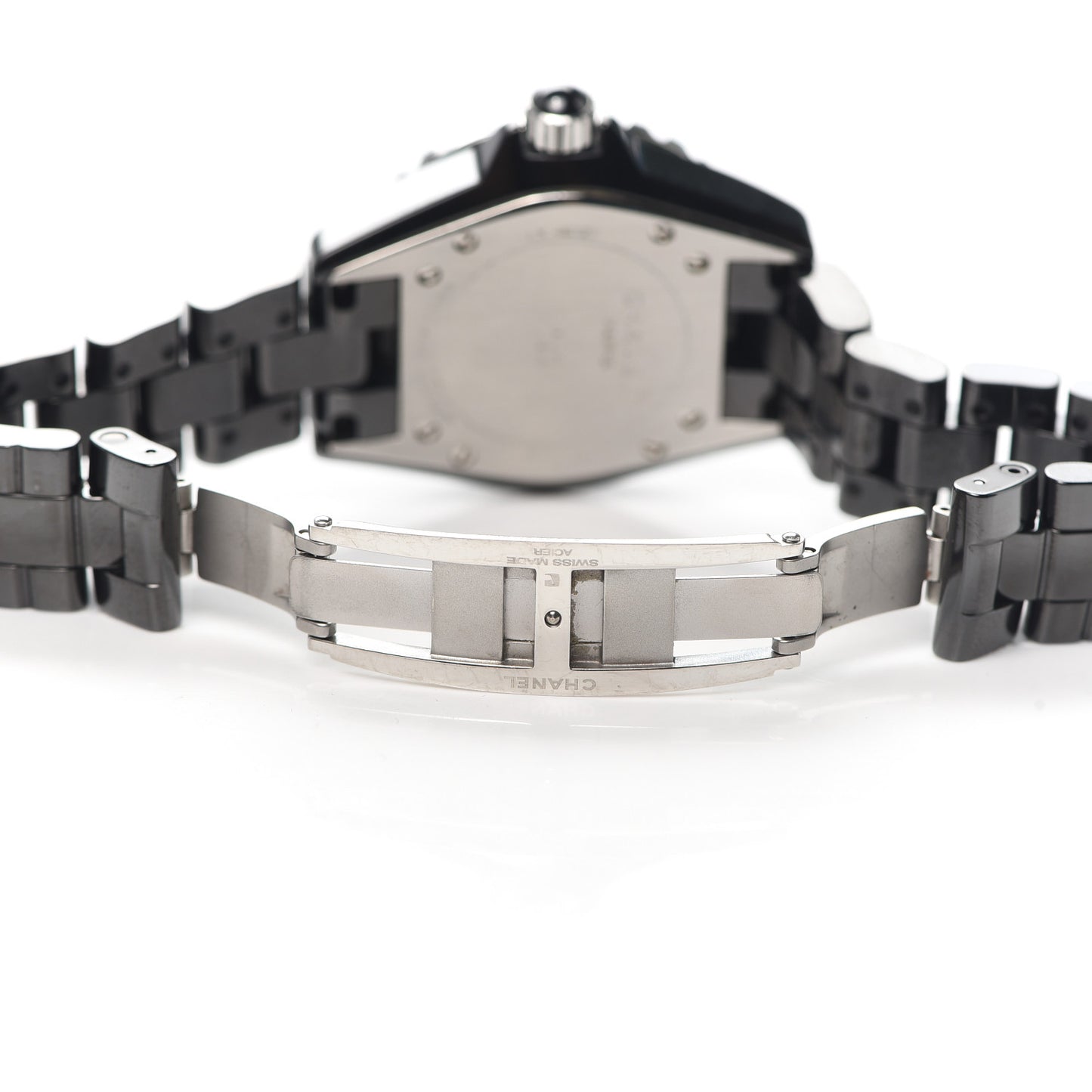 Stainless Steel Ceramic Ruby 33mm J12 Quartz Watch Black