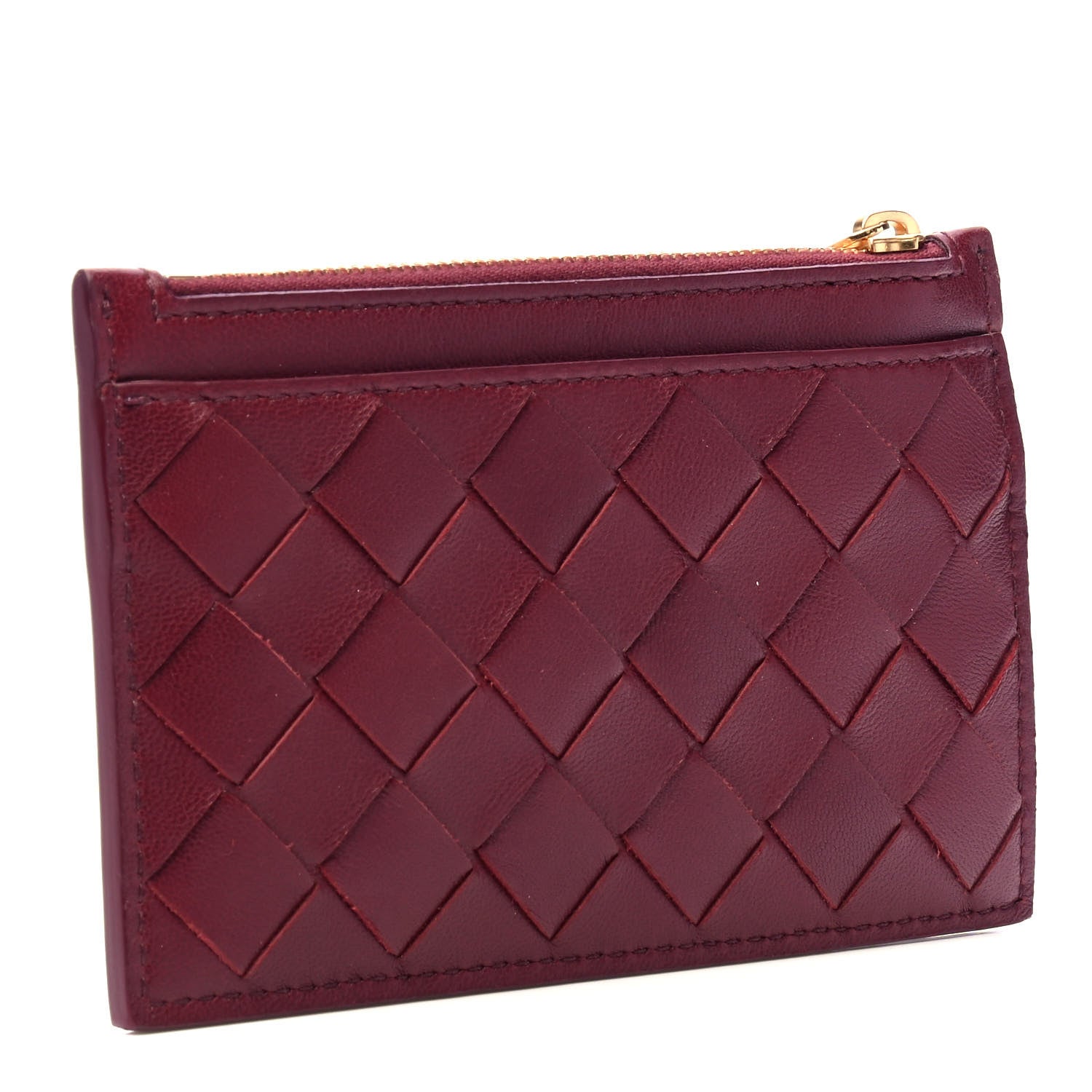 Bottega Veneta Nappa Intrecciato Key Case Bordeaux 2 of 4