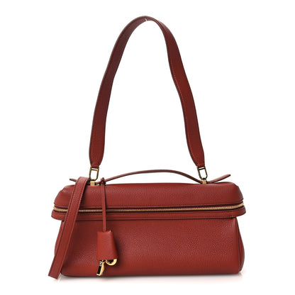 Loro Piana Grained Calfskin Extra Clutch L29 Deep Kummel 1 of 8