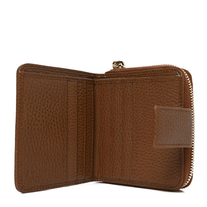 Gucci Monogram Dollar Calfskin Zip Around French Wallet Beige Ebony Tabacco 5 of 7