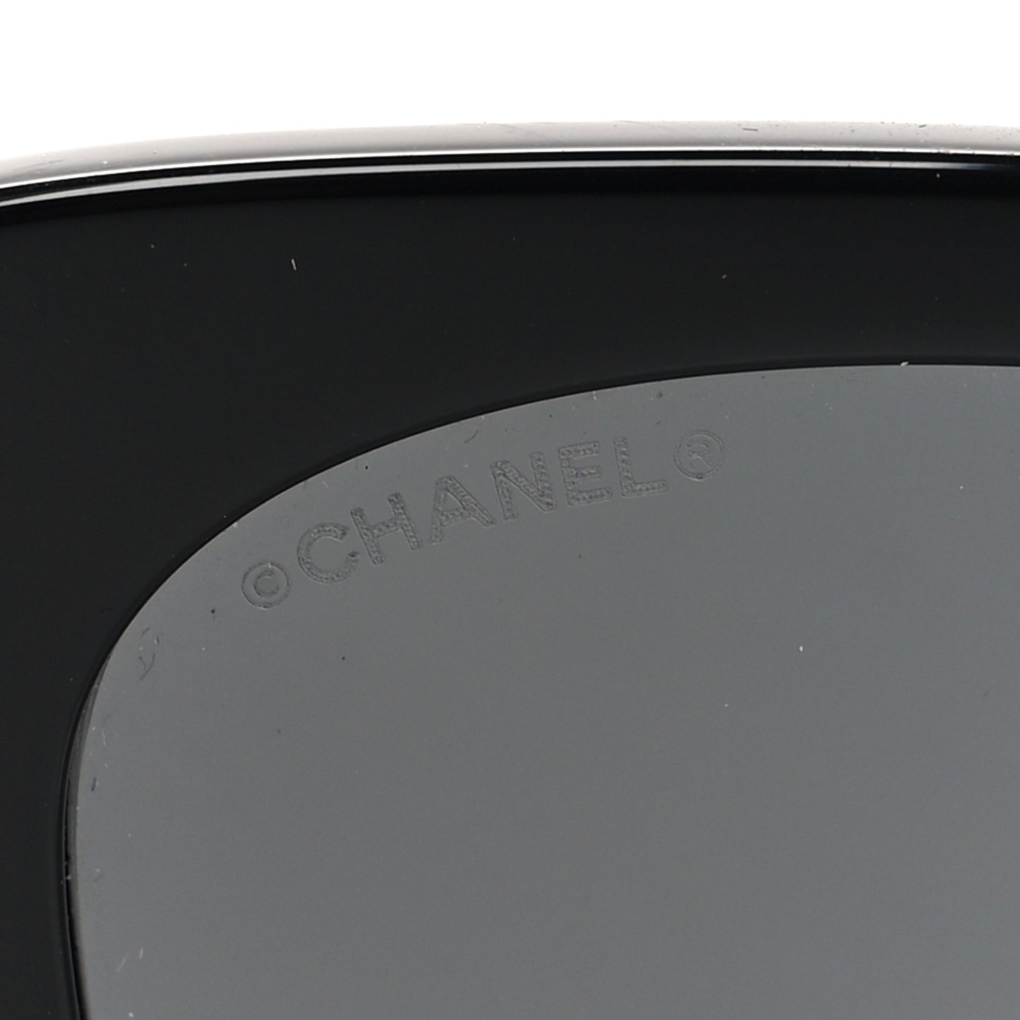 Acetate Strass Square Sunglasses 5422-B Black White