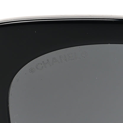 Chanel Acetate Strass Square Sunglasses 5422-B Black White 7 of 8