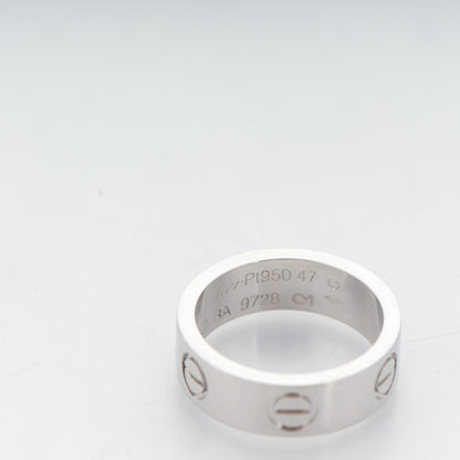 Cartier Platinum 5.5mm LOVE Ring 47 4.25 3 of 4