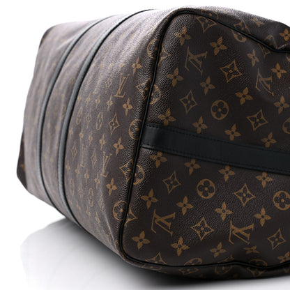 Louis Vuitton Monogram Macassar Keepall Bandouliere 55 8 of 12