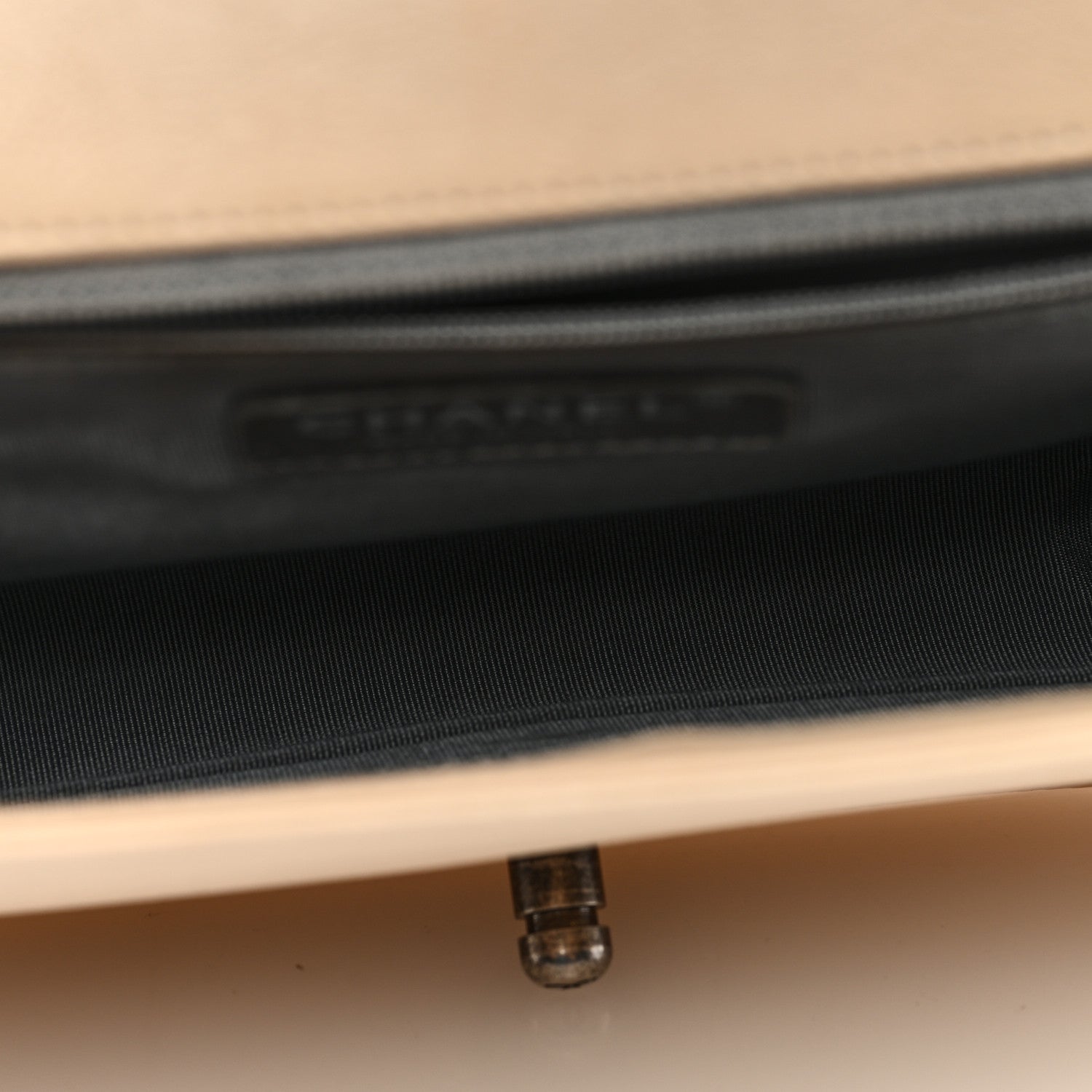 Chanel Calfskin Quilted Double Stitch New Medium Boy Flap Beige 5 of 9