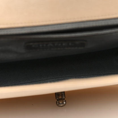 Chanel Calfskin Quilted Double Stitch New Medium Boy Flap Beige 5 of 9