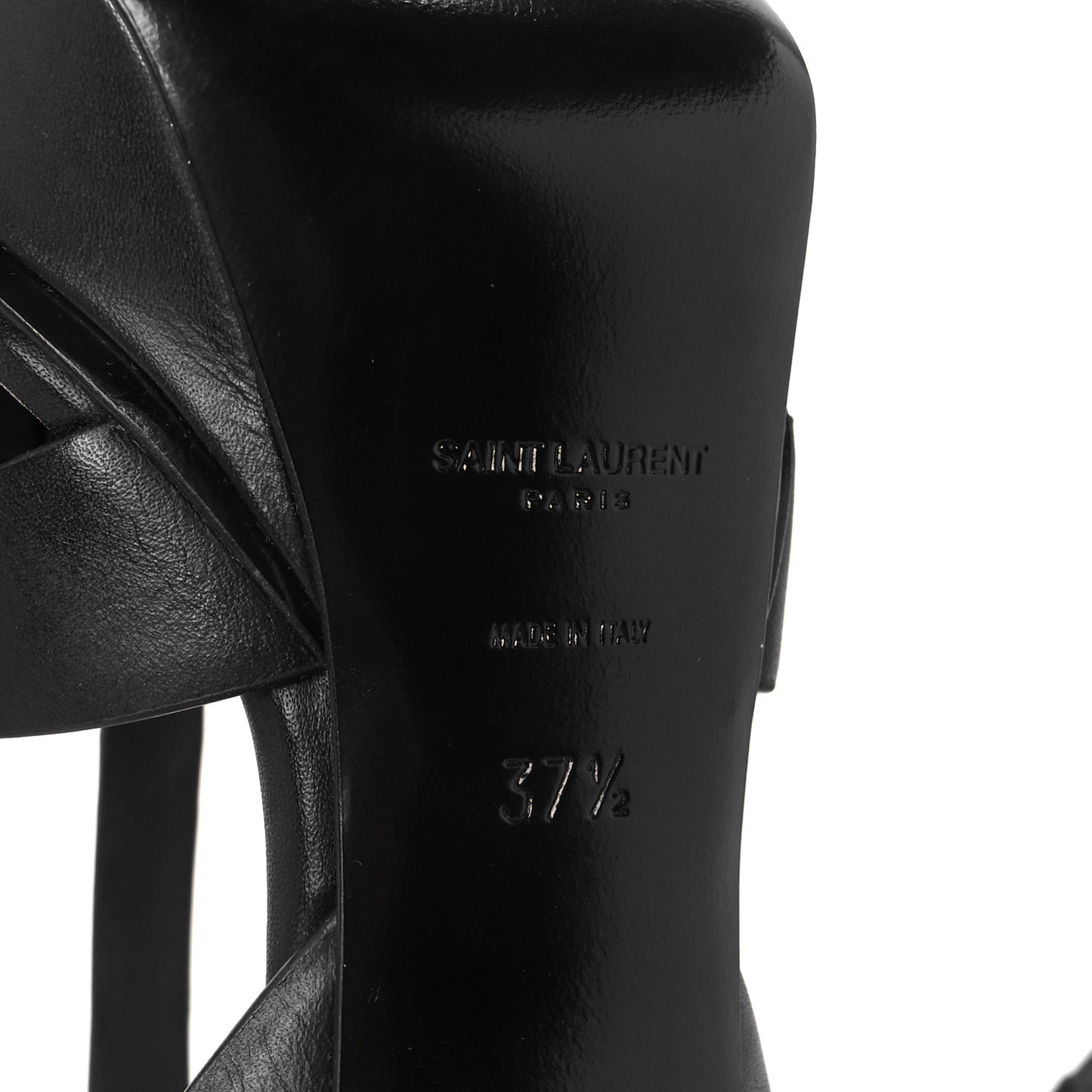 Calfskin Tribute 75 Platform Sandals 37.5 Black