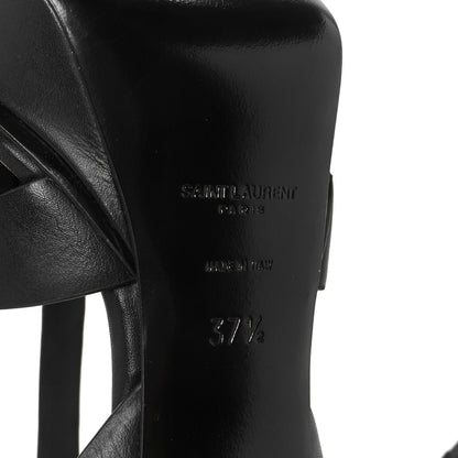 Saint Laurent Calfskin Tribute 75 Platform Sandals 37.5 Black 8 of 10
