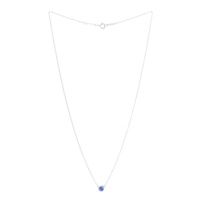Tiffany Platinum Blue Sapphire .40ct Color by the Yard Necklace 3 of 7