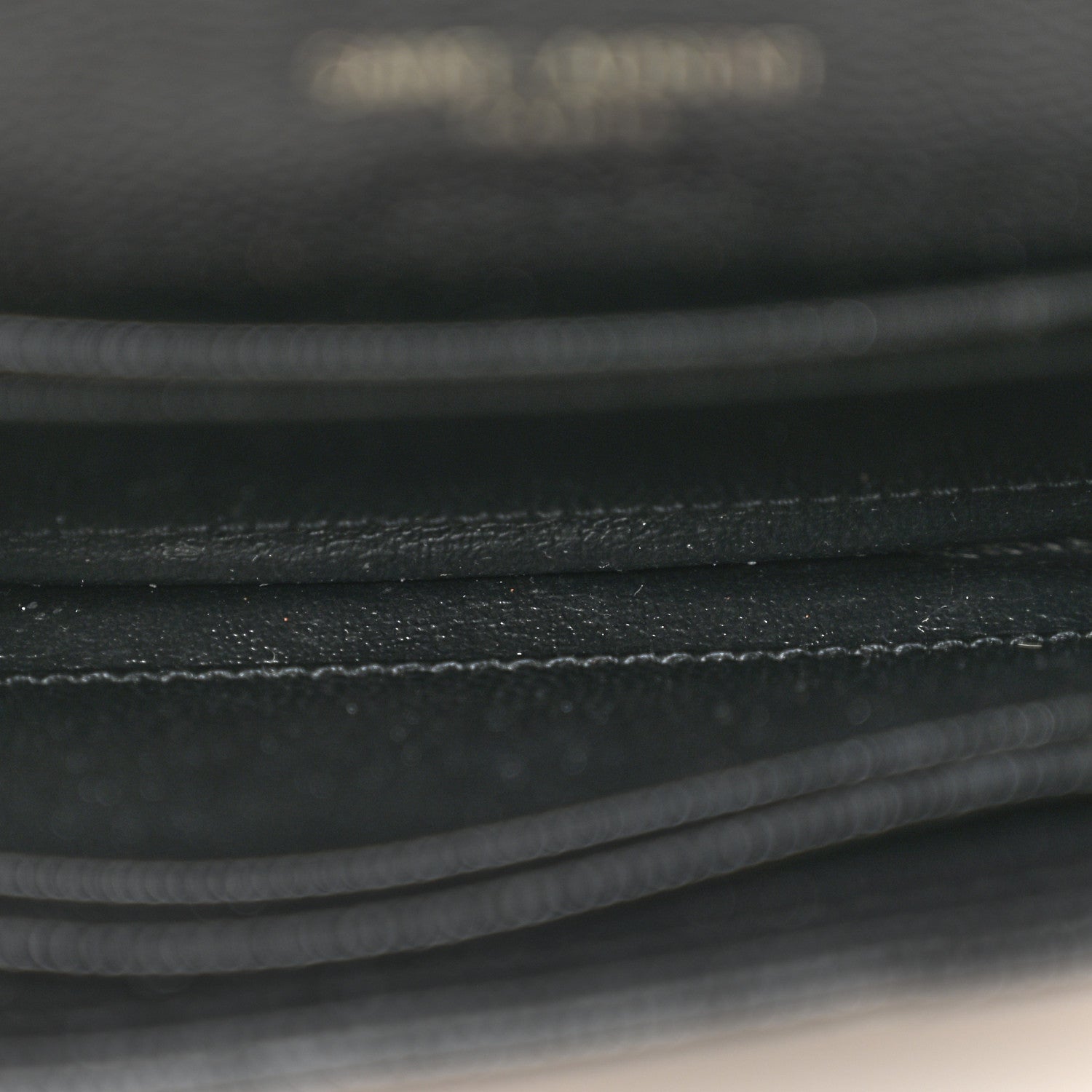 Saint Laurent Grain De Poudre Matelasse Chevron Small Monochrome Monogram Envelope Wallet Black Black 5 of 9