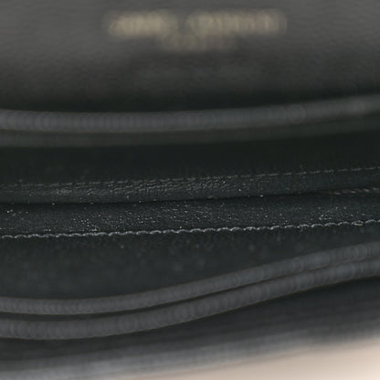 Saint Laurent Grain De Poudre Matelasse Chevron Small Monochrome Monogram Envelope Wallet Black Black 5 of 9