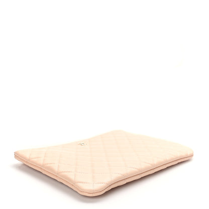 Chanel Caviar Quilted Medium Cosmetic Case Beige 4 of 7