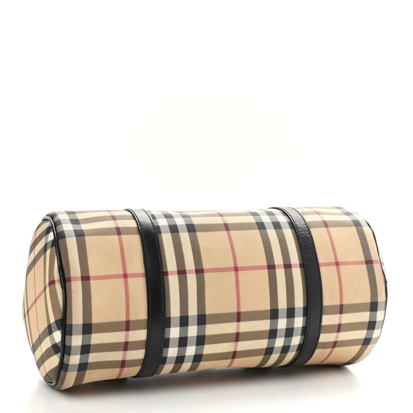 House Check Barrel Bag Black