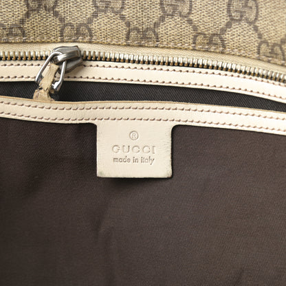Gucci GG Supreme Monogram Medium Zippered Shopping Tote Off White 6 of 21