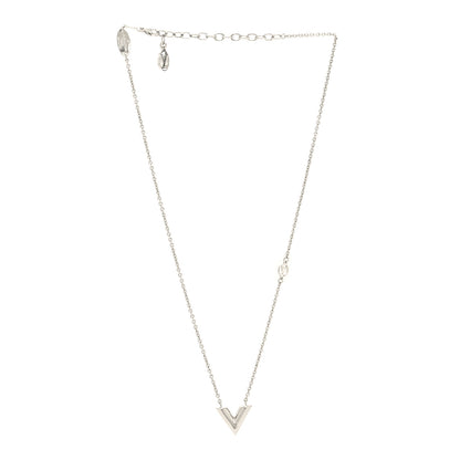 Louis Vuitton Metal Essential V Supple Necklace Silver 3 of 7