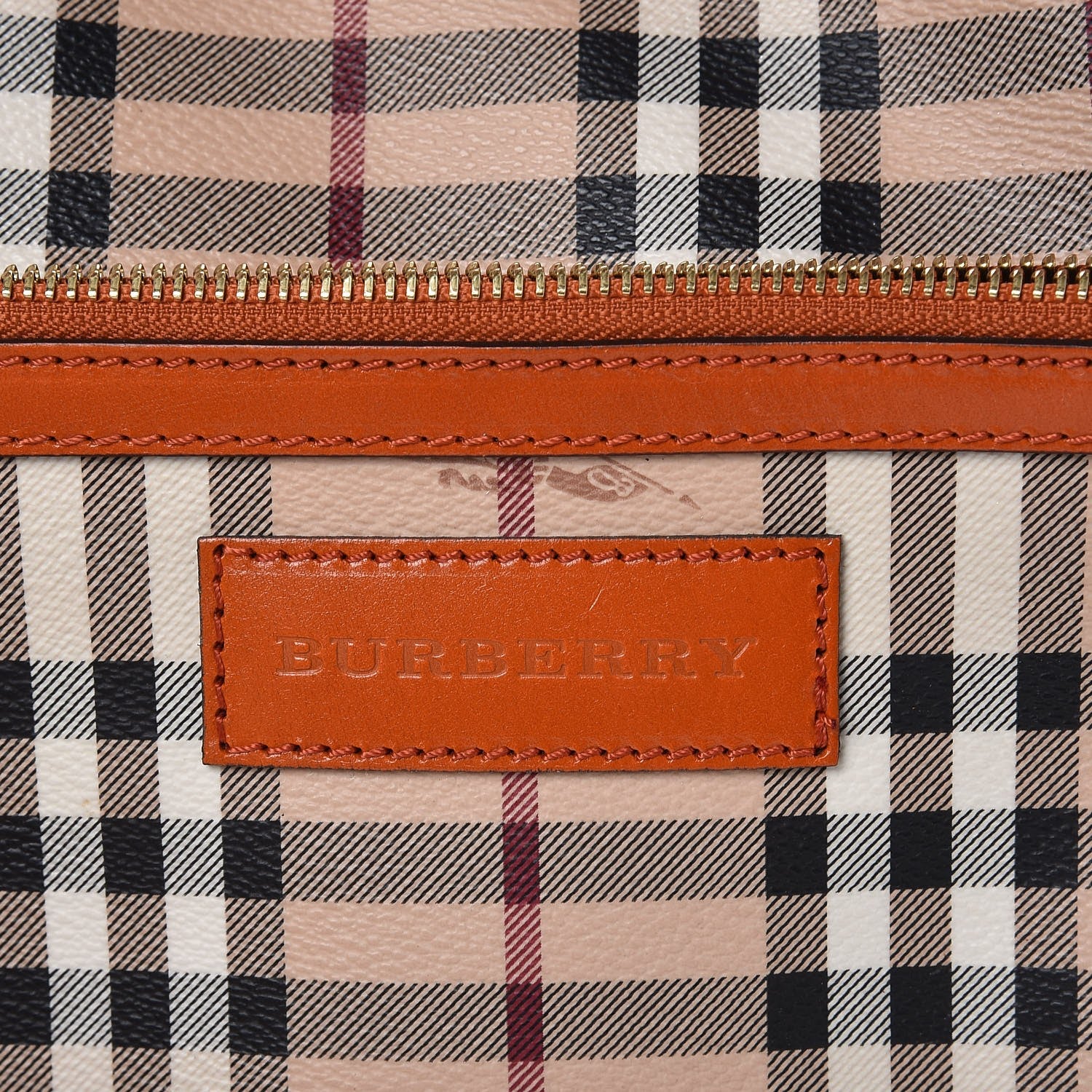 Burberry Haymarket Check Small Canterbury Tote Burnt Amber 9 of 13