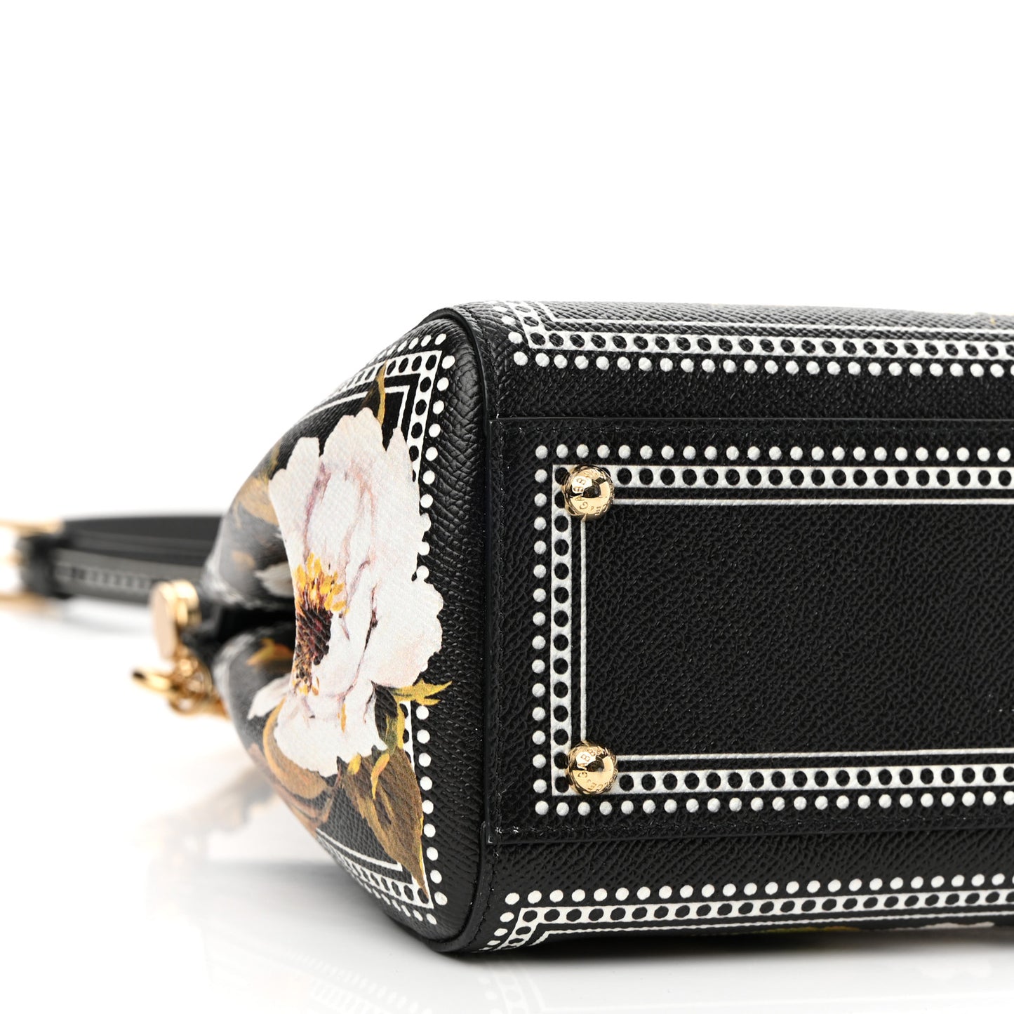 Dauphine Floral Print Miss Sicily Satchel Black Multicolor