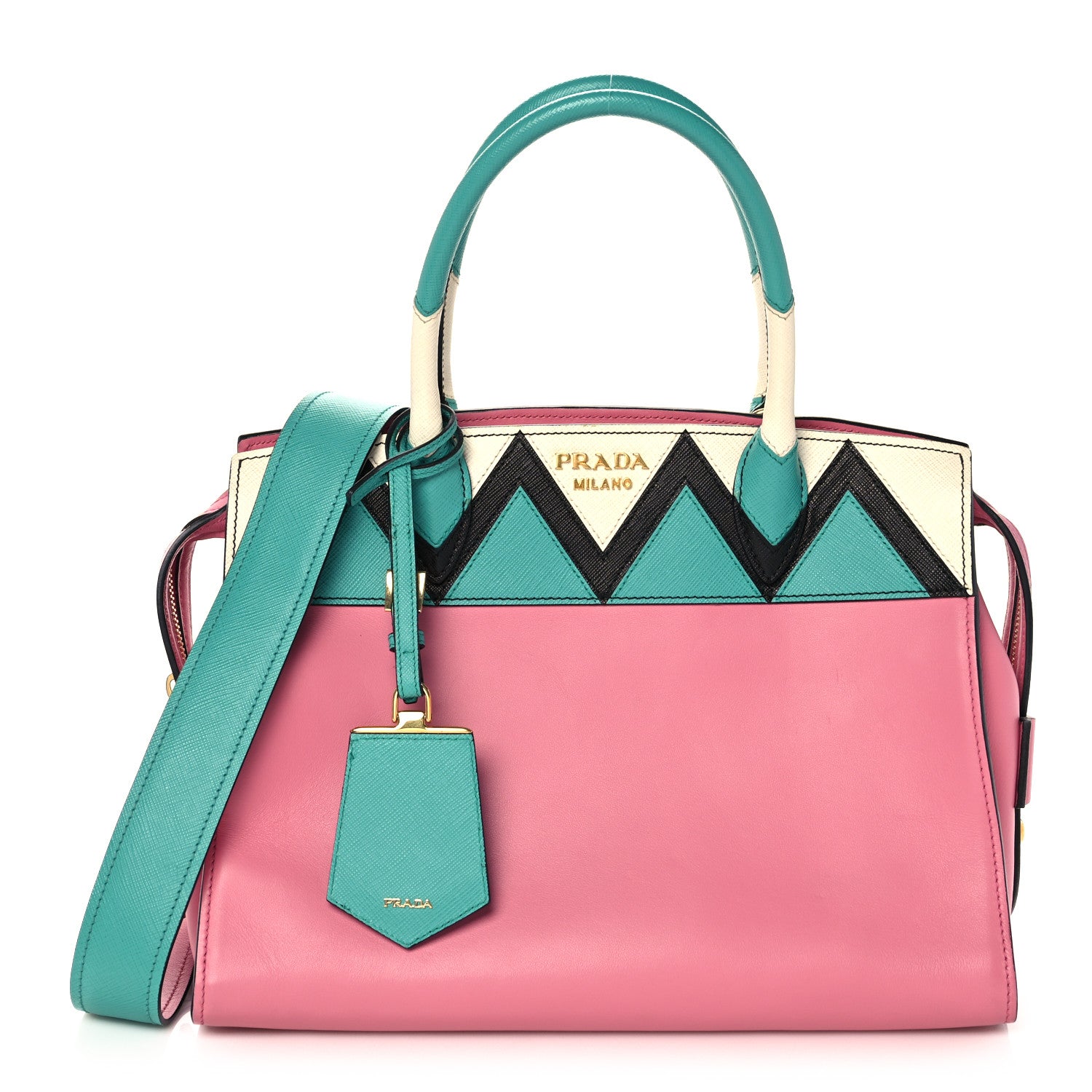 Prada City Calf Saffiano Medium Esplanade Tote Begonia Giad 1 of 9