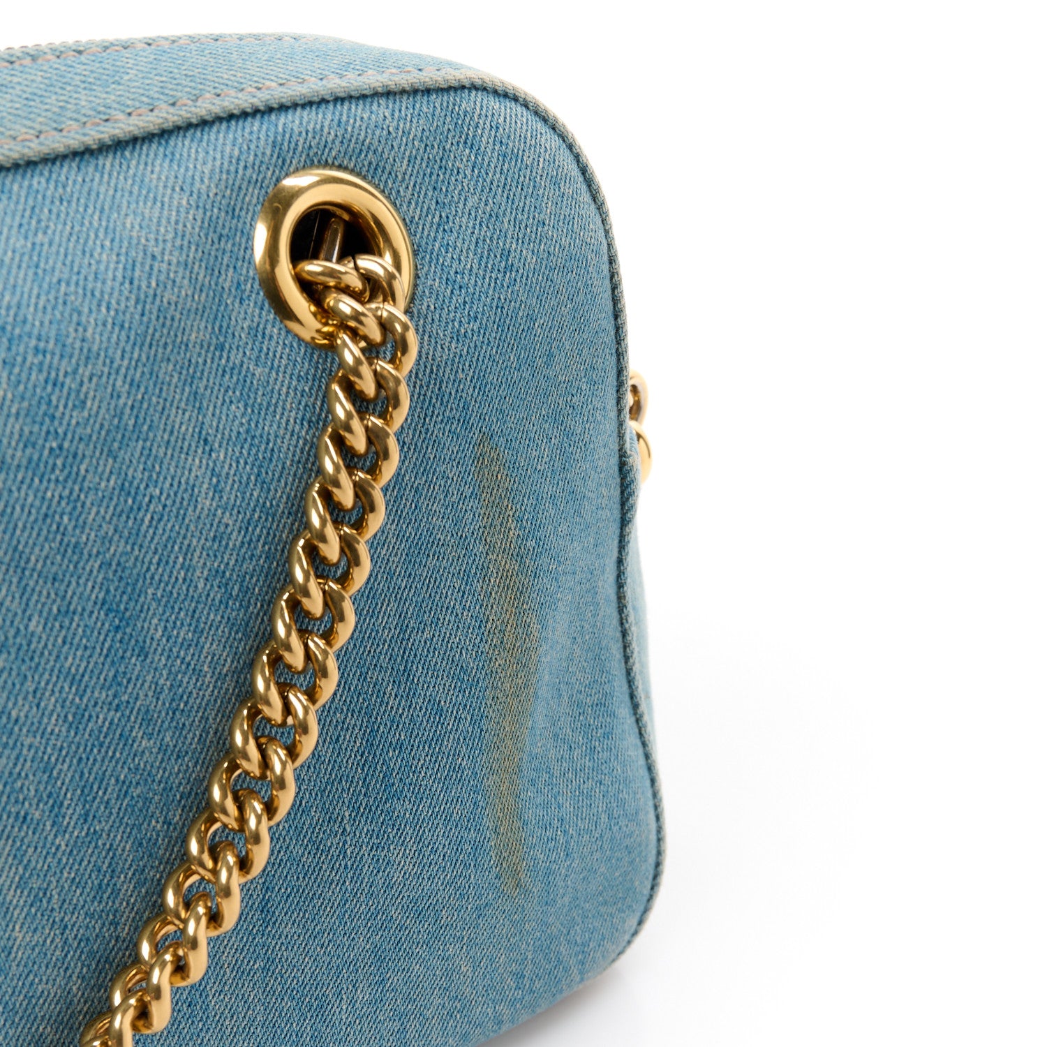 Gucci Denim Small Soho Bowler Blue 14 of 16